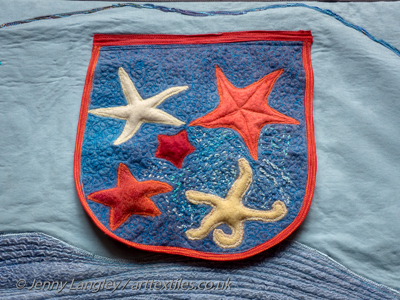 Flap showing various starfish living in Antarctica.