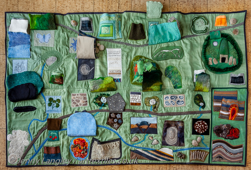 The whole mat with all flaps opened.