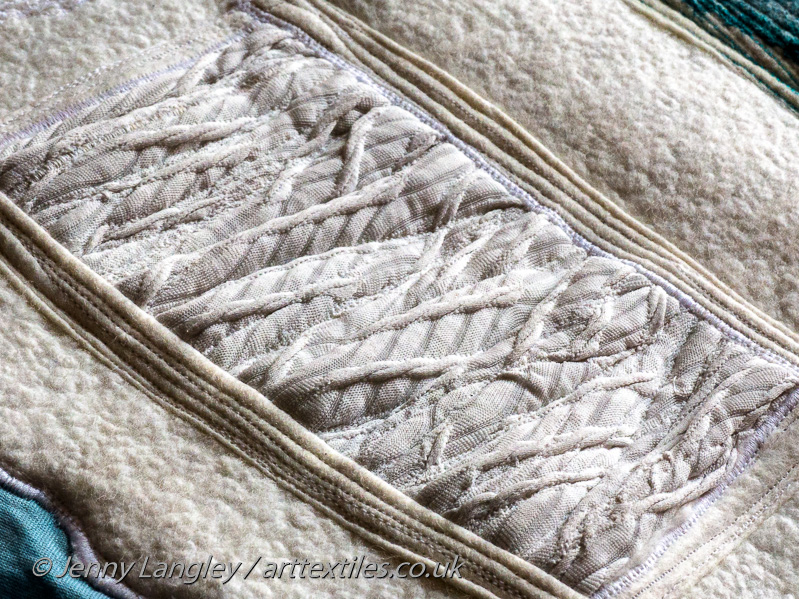 Sastrugi ice, formed by winds on the surface of hard ice.