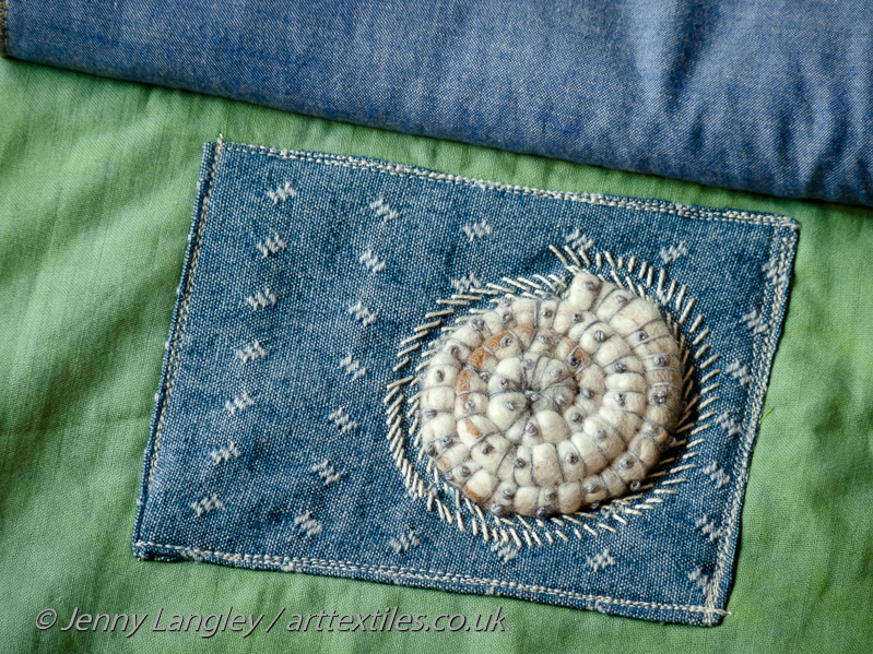 Many ammonite fossils are found in the chalk.