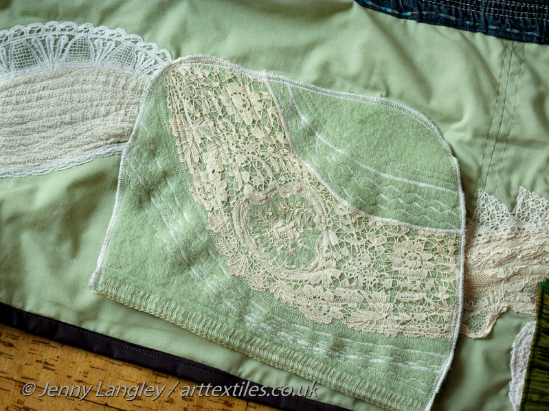 Lace was used as part of the North Downs to reflect the 18th Century landscaping of Painshill.