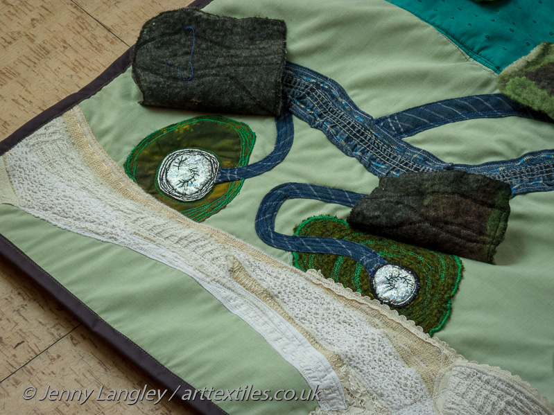 Flaps covering springs which are fed by water draining through the chalk until it reaches a layer of clay.