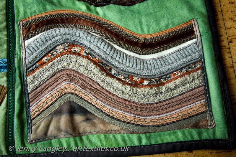 A cross-section showing the anticlines and synclines formed when rock folds.